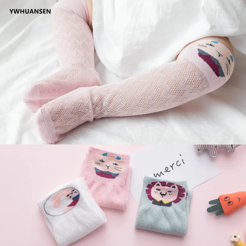 YWHUANSEN 3 парт/лот супер тонкие летние сетчатые длинные носки для маленьких девочек