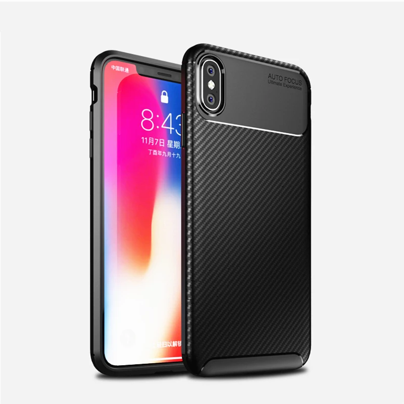 

For iPhone X XS Case IphoneXR Soft Carbon Fiber Silicone TPU Skin Phone Case for iPhone XR XS Max Soft Silicon Cover for iPhoneX
