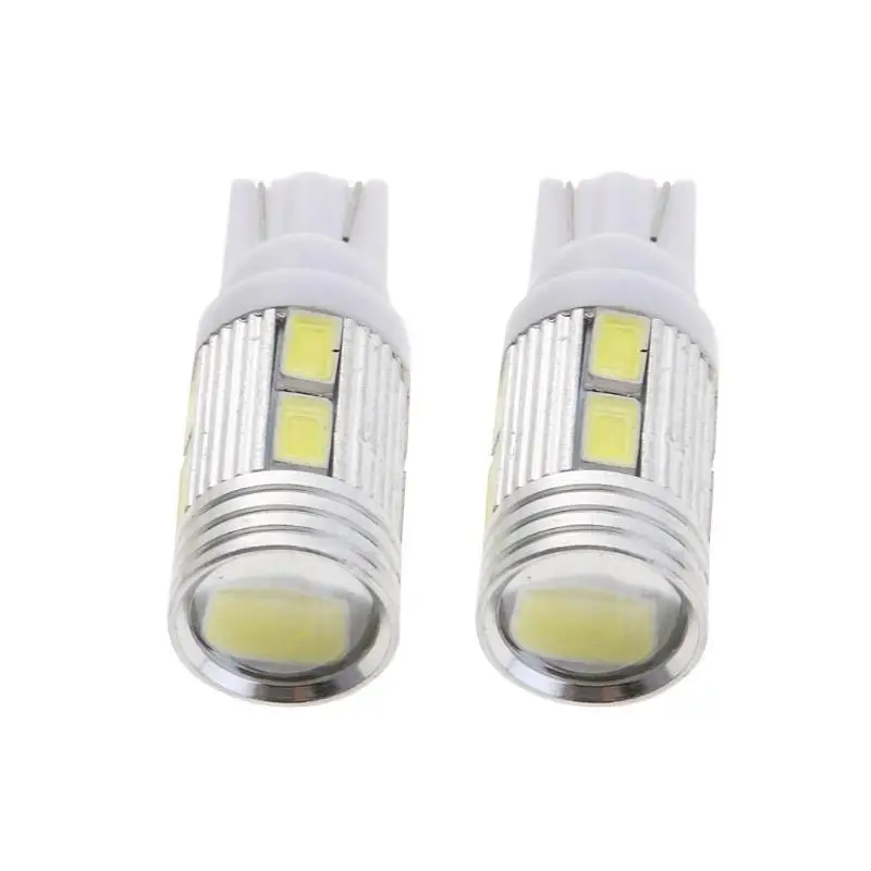 2 шт. T10 W5W 10SMD 5630 Автомобильный светодиодный светильник автомобилей 6000K белый