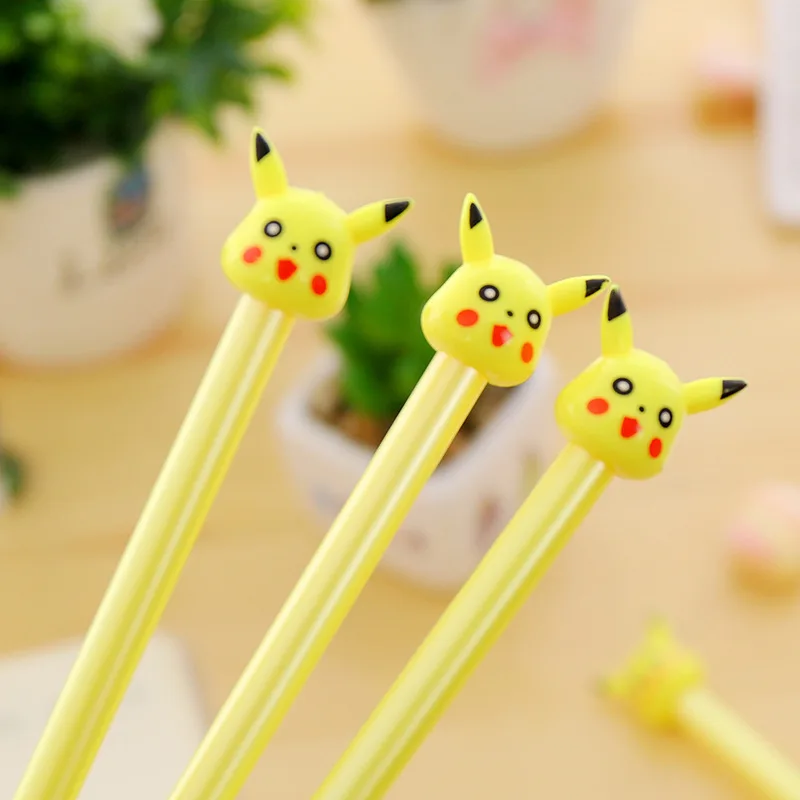 1 шт. новый креативный милый мультяшный пластиковый гелевые ручки Pokemon для детей