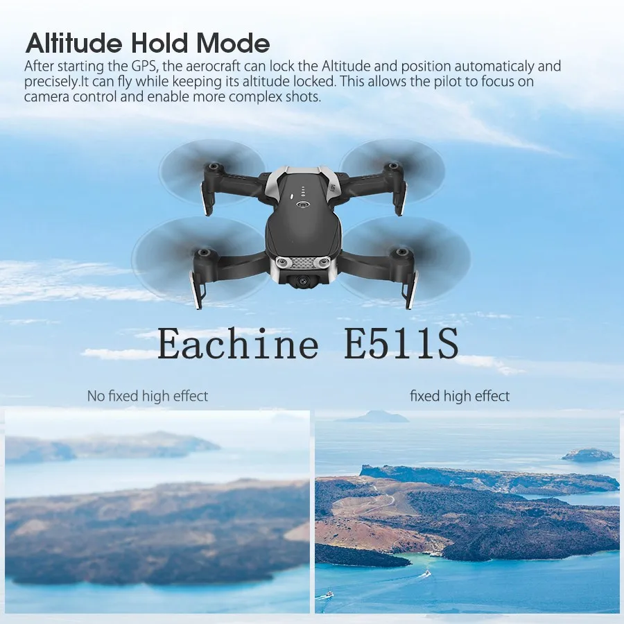eachine e511s 24g 4ch gps 6 осевой гироскоп динам