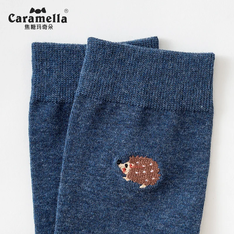 Карамелла осень и зима вышивка в виде милых животных из жаккардовой ткани