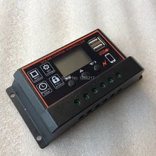 Солнечный контроллер заряда 12V24V авто 10A20A30Amps солнечная батарея зарядное устройство солнечные регуляторы PV с ЖК-дисплеем и 5 в USB