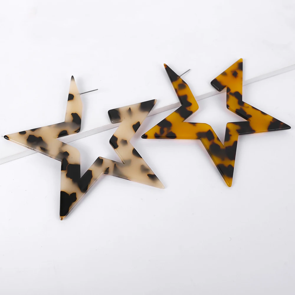Новые Модные леопардовые серьги ацетатные индивидуальные акриловые с