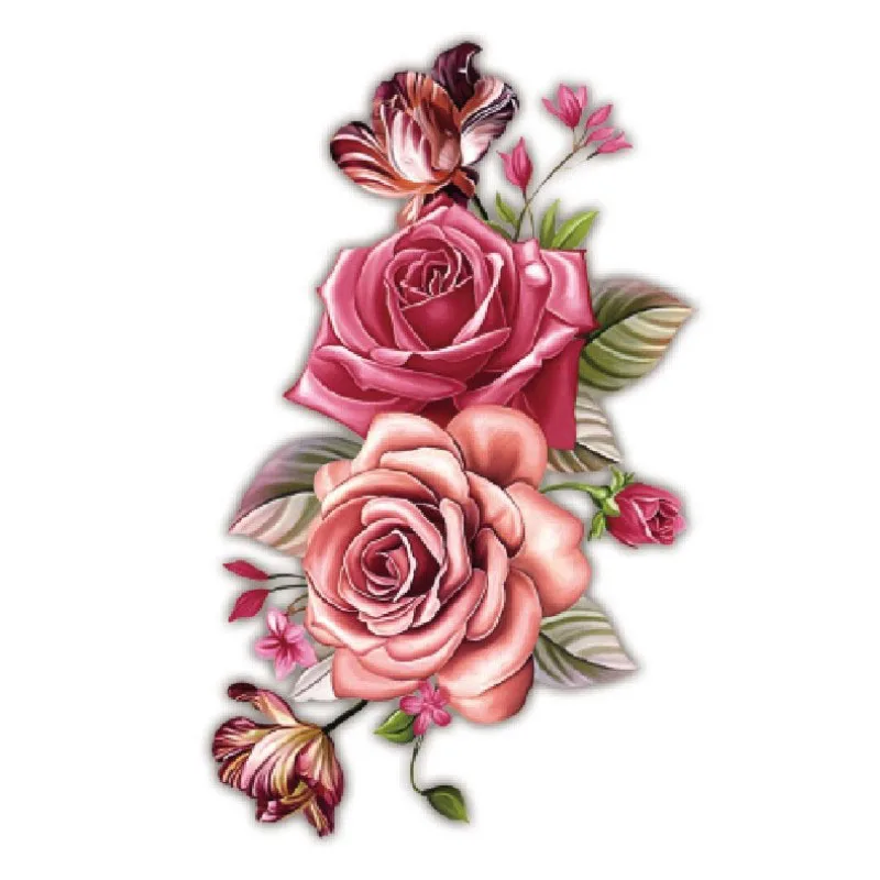 1 лист Цветочные Временные татуировки наклейки вечерние тело Искусство Съемный