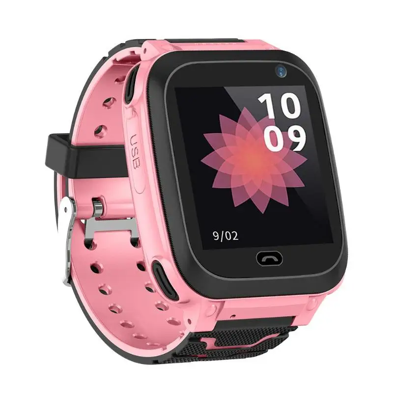 DS38 1 44 дюймовый сенсорный экран умные детские часы один ключ SOS Bluetooth камера