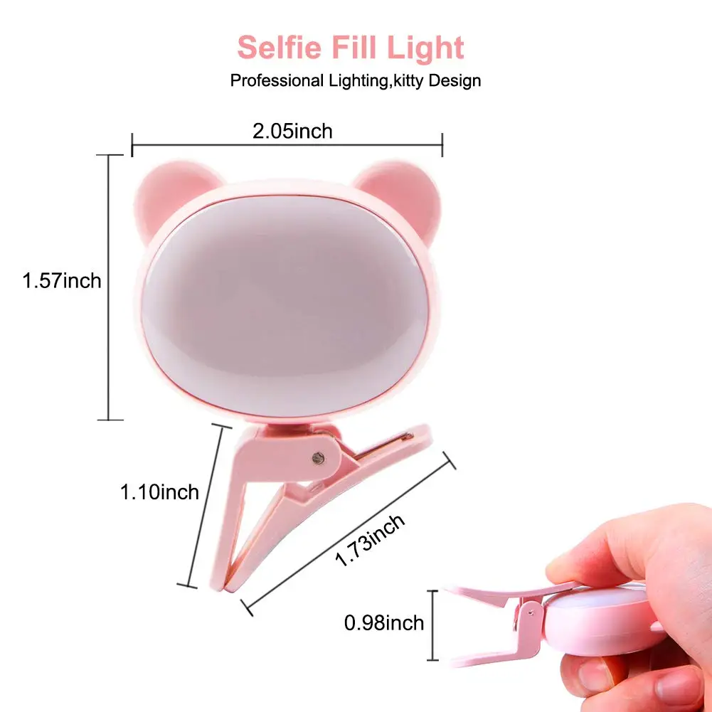 Селфи кольцо свет для камеры перезаряжаемый клип на селфи Led Iphone Ipad Samsung планшета