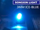100 шт. F3 3 мм светильник свет холодный синий небесно-голубой бесконечный светодиодный ОД светоизлучающие диоды водоочищенный DIP механическая клавиатура устанавливаемая лампа