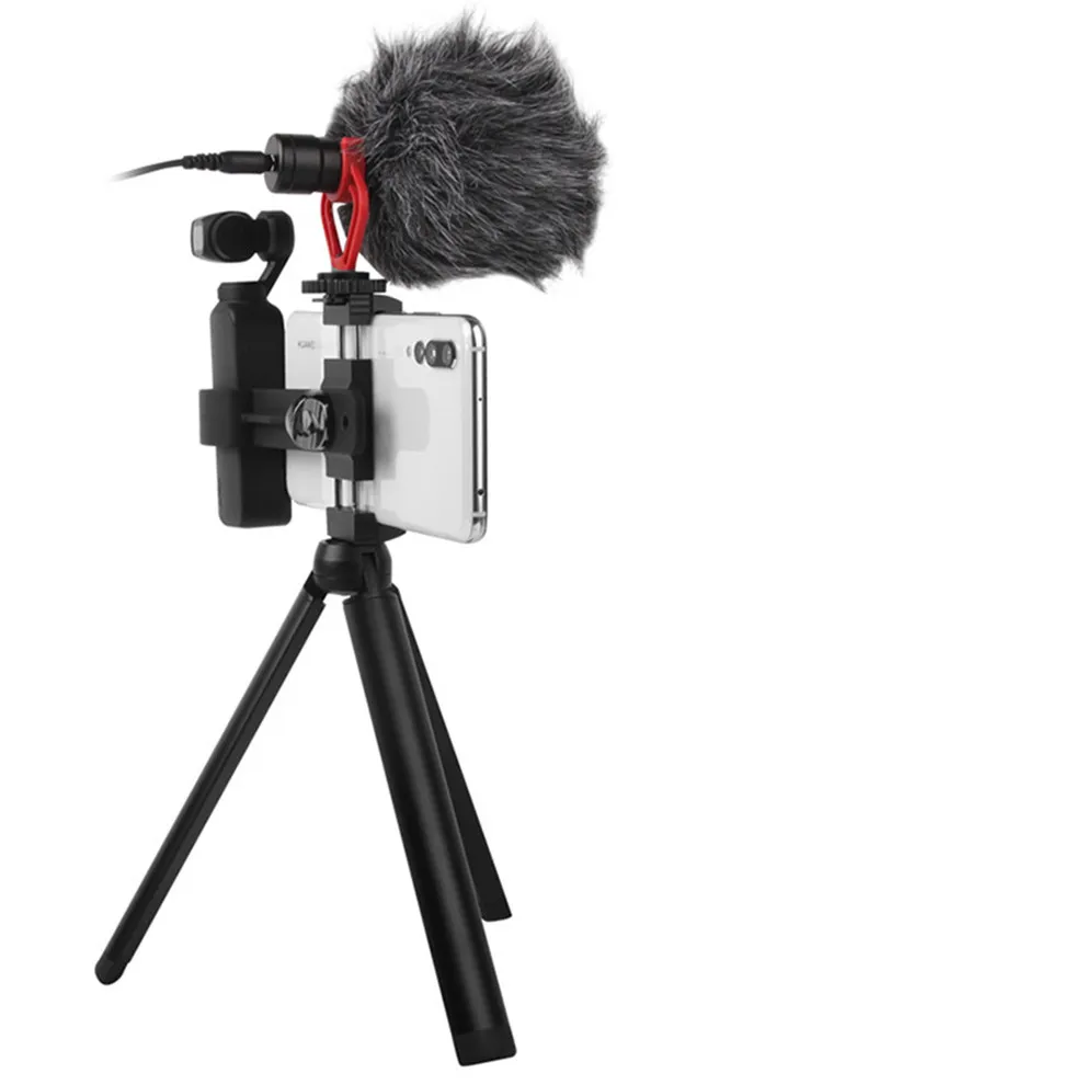 Updated Metal Bracket Smartphone Clamp Clip Mount Holder Tripod Extension Rod for DJI OSMO POCKET Gimbal Camera | Электроника