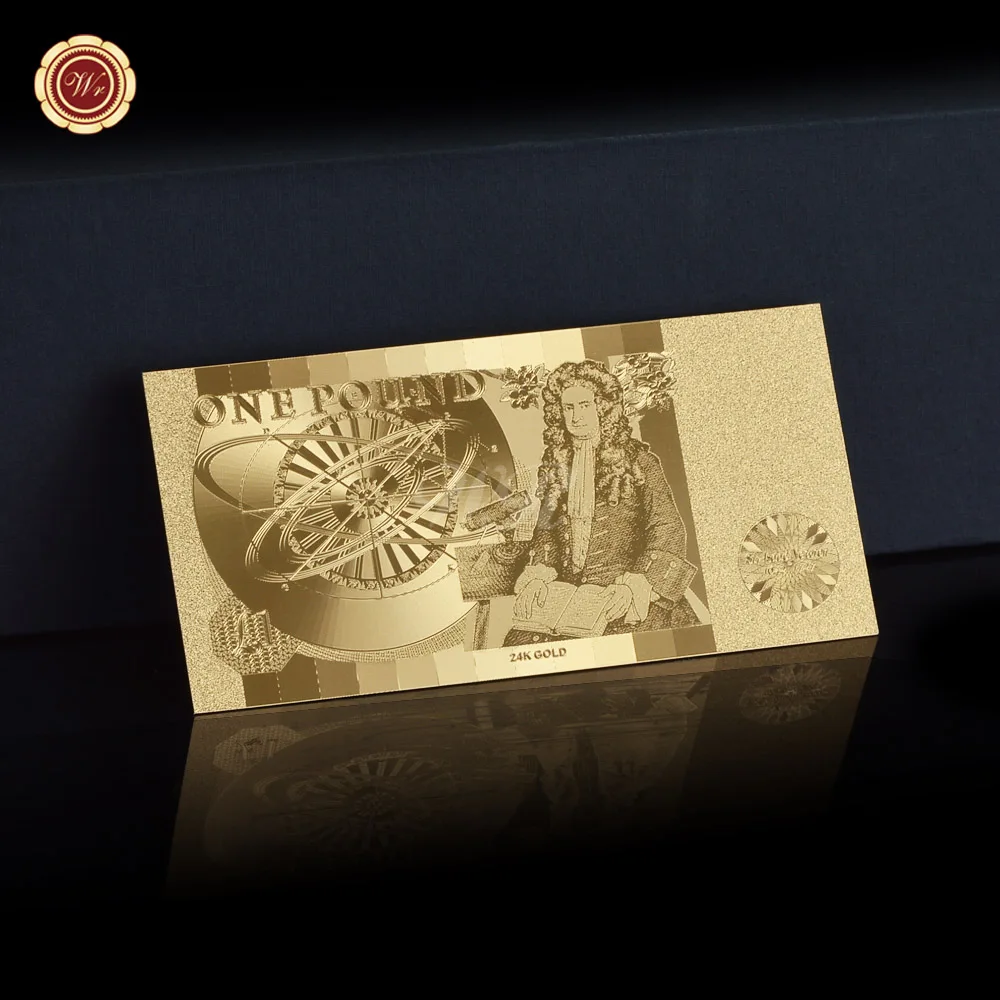 Коллекция банкнот из золотой фольги 1970s Old Edition UK QEII 1 фунт Note 24k туристические