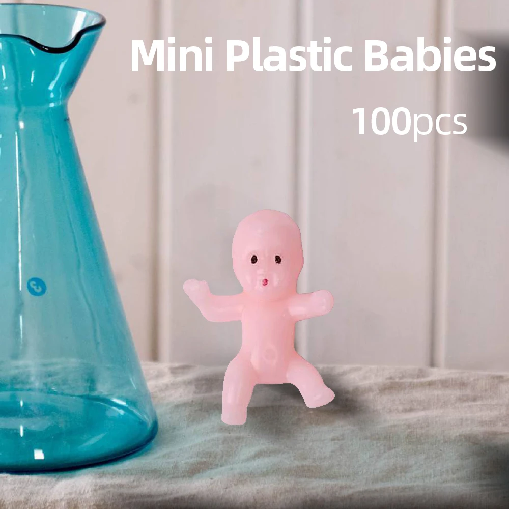 100 шт. мини Пластик младенец куклы для Baby Shower или вечеринки по случаю кубики льда