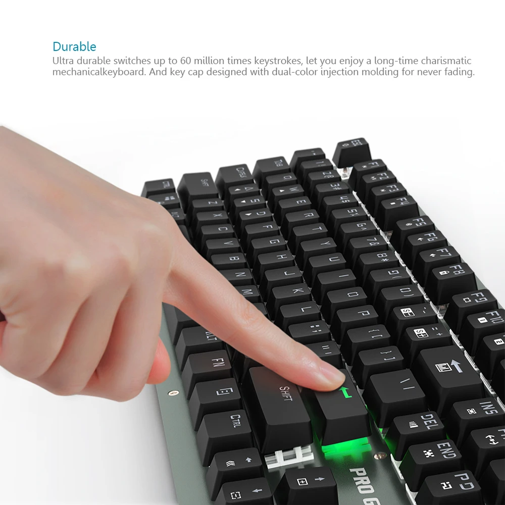 Arealer Roarer 104 клавиши Keybaord RGB синие переключатели Механическая игровая Макросъемка