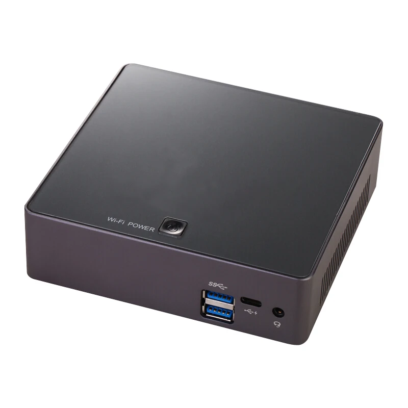 Вентилятор мини ПК Intel Core I7 8550U Windows 10/Ubuntu [HUNSN BA02L] (WiFi/1HD1. 4/2USB3. 0/2USB2. 0/1LAN/1USB type C)|Мини