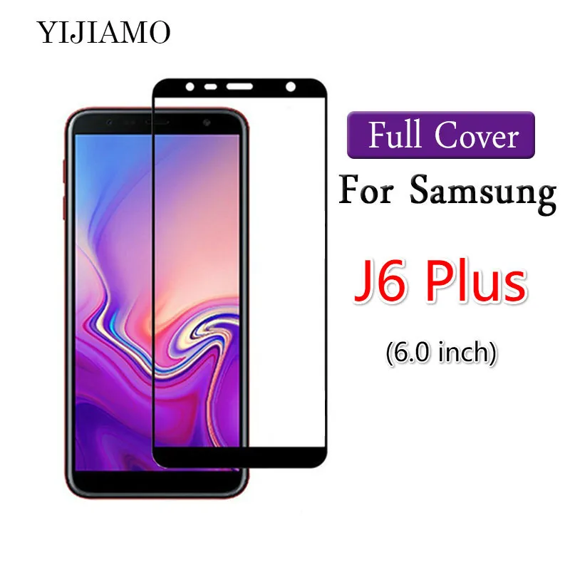 9H полное покрытие защита экрана для Samsung Galaxy J6 Plus закаленное стекло 3D защитная