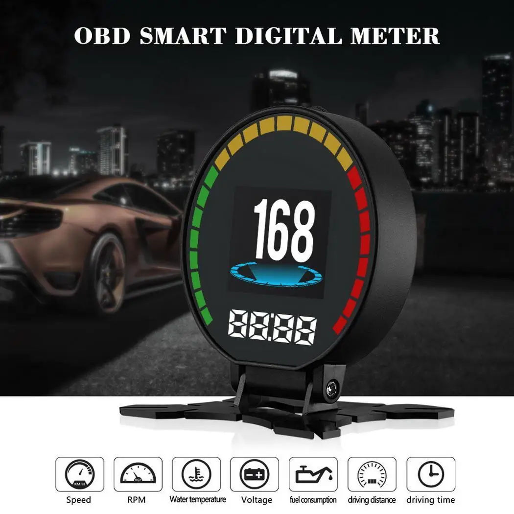 WOOKRAYS HUD obd2 автомобильный дисплей на головке бортовой компьютер Авто OBD 9 режим