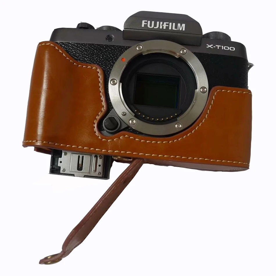 Чехол из искусственной кожи для камеры Fujifilm XT100 защитный чехол Fuji X T100 T100|Сумки