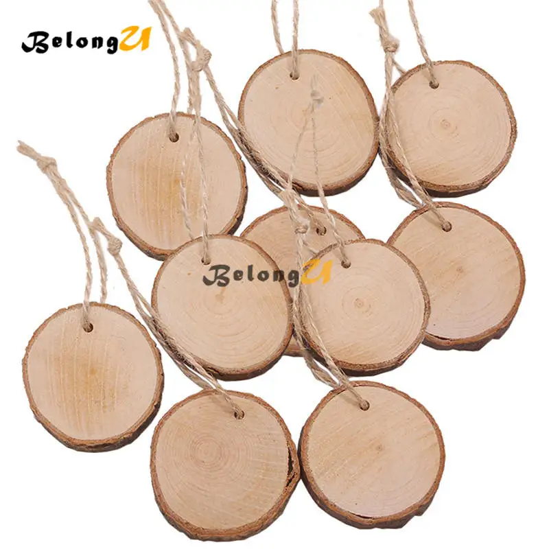 10pcs Rustic Blank Wood Table Numbers Holder Rack Party Decoration Home Christmas Supplies Club Wedding Decor Jute Hanging Signs | Дом и сад