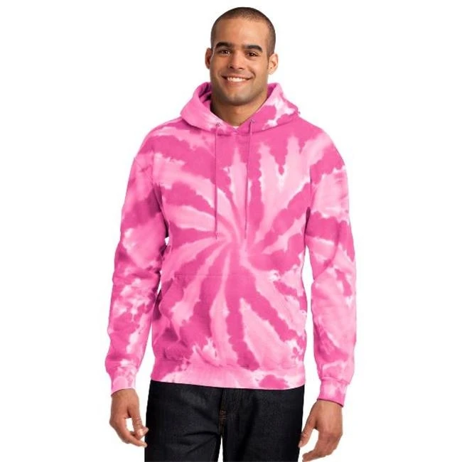 Порт & Co PC146 Tie-Dye пуловер с капюшоном свитер розовый-2XL | Мужская одежда