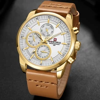naviforce mens creative gold watch men sport waterproof quartz wristwatch week date display male clock watches relogio masculino