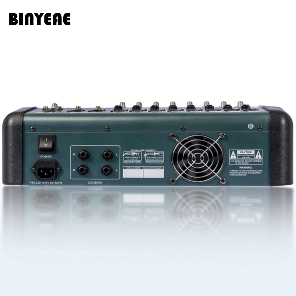 Профессиональный аудио мощный миксер MX806D 350Wx2 8 каналов DJ двойной 7-полосный