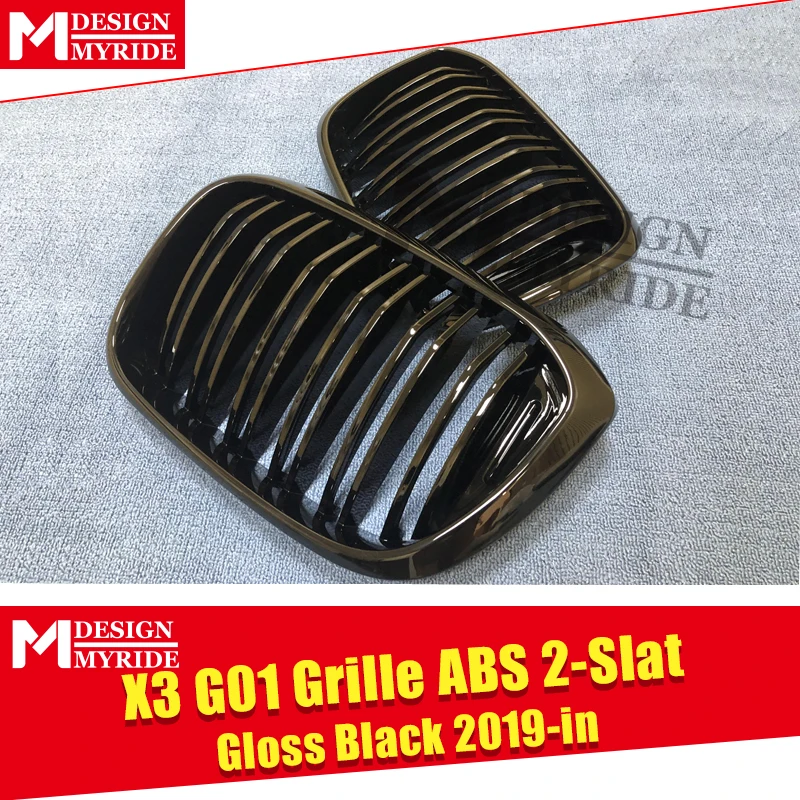 X3 G01 Передняя сетка для гриля 1 пара M Style ABS Глянцевая черная Решетка переднего