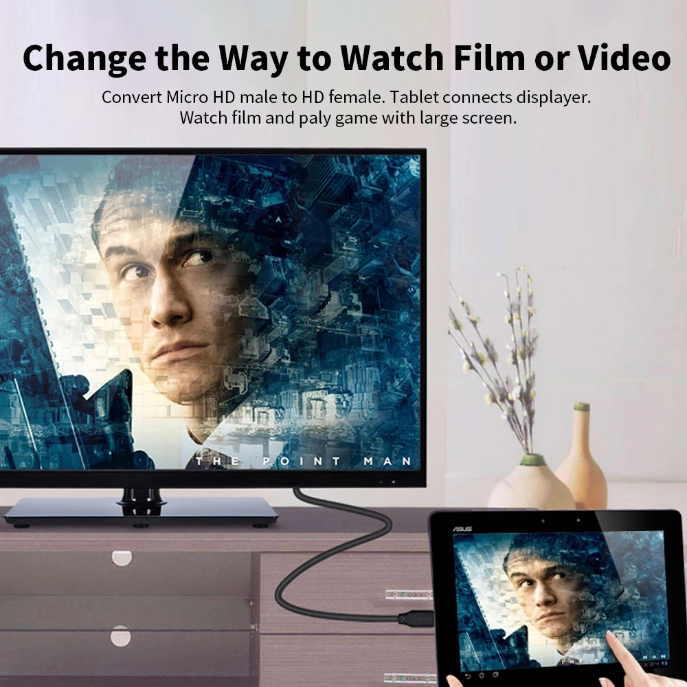 Micro HD адаптер 1080P конвертер кабель позолоченный для планшета камеры ТВ игры дома и