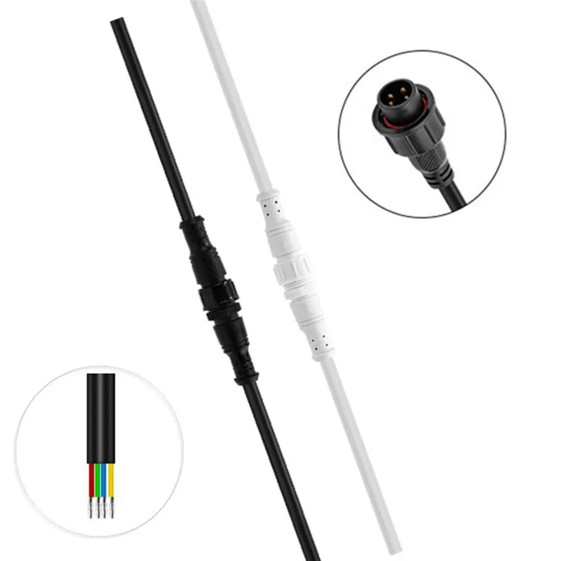 CLAITE 4 Pin 4A 20AWG белый черный Водонепроницаемый женский и мужской соединительный