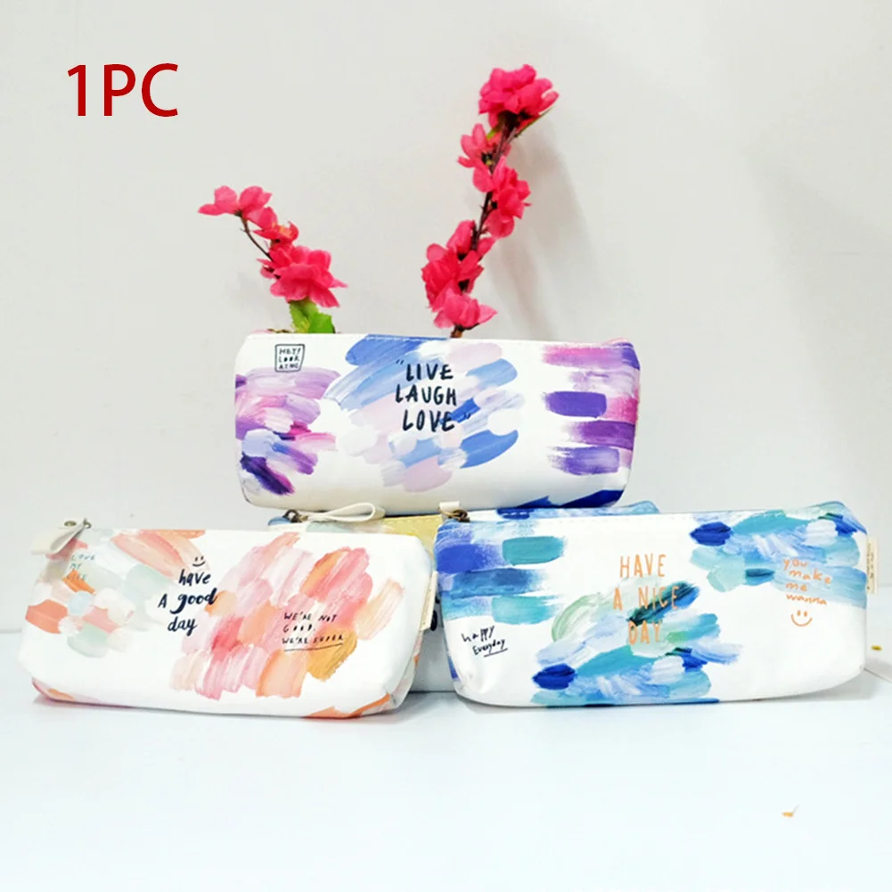 Канцелярские принадлежности для девочек футляр карандашей школьные холст