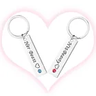 Брелок любовь, буквы ее зверь, его любовники красоты, брелок с пряжкой, подарок на день Святого Валентина