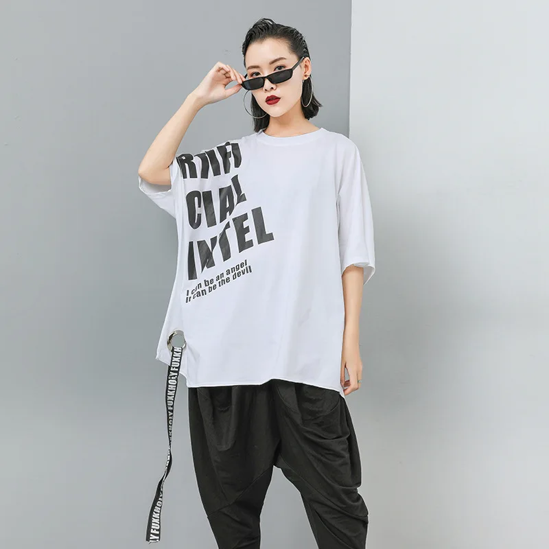 Max LuLu 2019 Luxury European Summer Ladies Harjuku Tops Womens Printed T Shirt Casual Streetwear Female Long T-shirts Plus Size | Женская