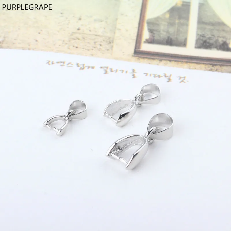 

DIY Jewelry Accessories Pendant Clips Melon Buttons Buckles Glossy Necklaces Men and Women Necklace Alloy 8pcs