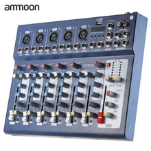 Ammoon F7 USB 7 канальная цифровая микрофонная линейная звуковая