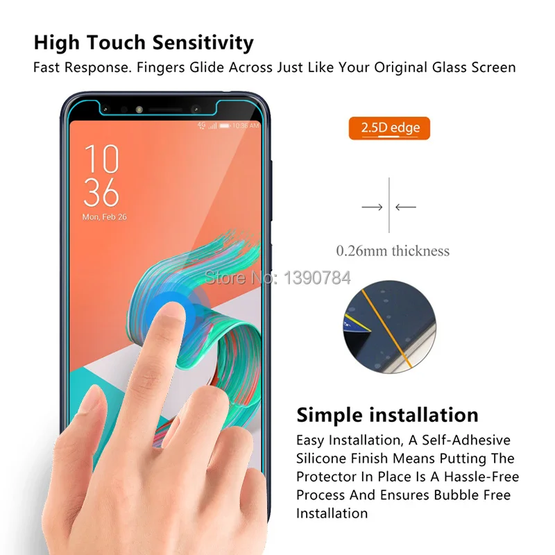 2 шт 2.5D Закаленное стекло для Asus ZenFone 5 Lite ZC600KL Защита экрана 5Q 6 &quotЗащитная