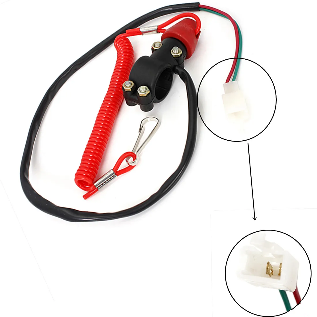 1 шт. DC 12V универсальный мотоцикл QUAD ATV ДВИГАТЕЛЬ стоп закрытый трос Kill