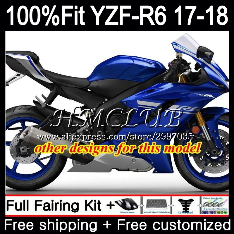 Корпус инжектора для YAMAHA YZF600 YZF R6 2017 2018 3HC. 5 600 R 6 17 YZFR6 18 обтекатель комплект белый