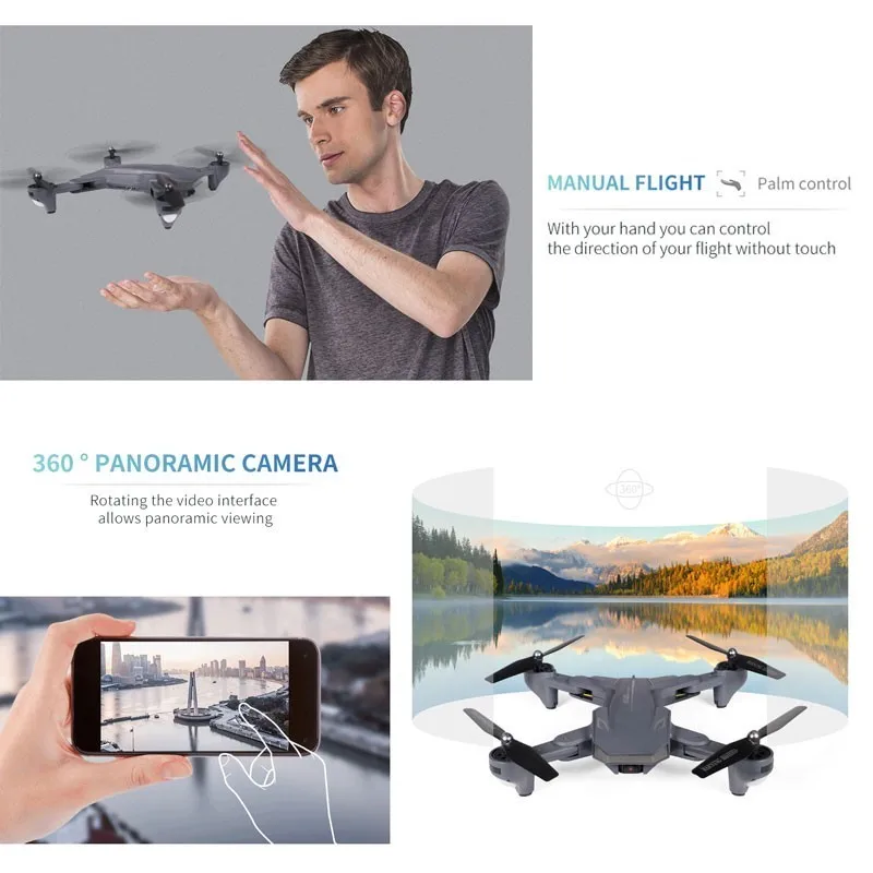 Visuo XS816 Optical Flow Positioning Rc Quadcopter with Dual Camera 2mp Wifi FPV Drone Gesture Control Dron Vs XS809HW XS809S | Игрушки и