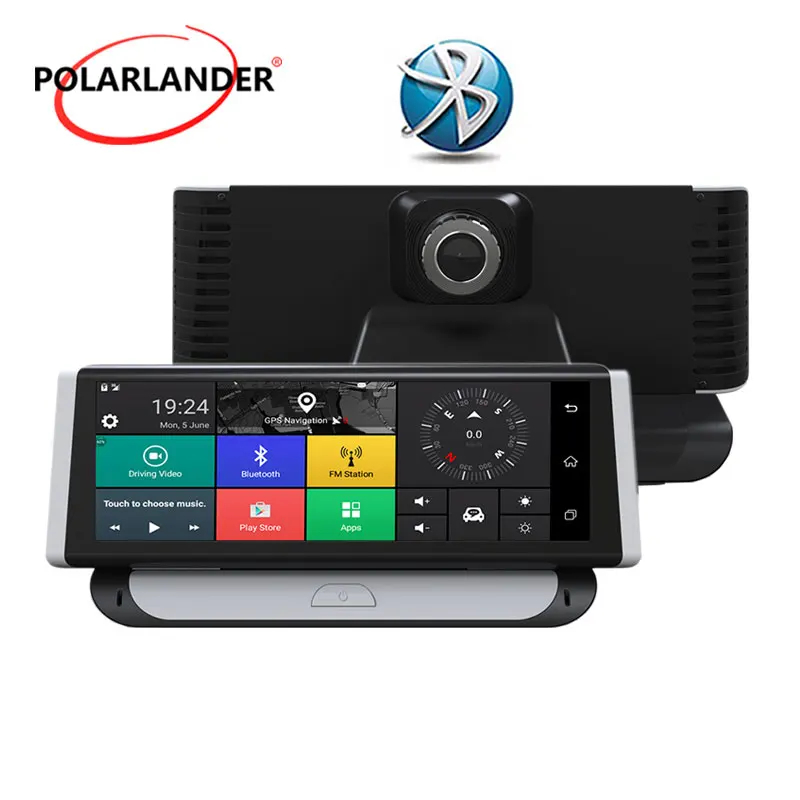 Android 5 1 ADAS GPS навигация двойной объектив 8 дюймов 1280*400 видео рекордер 1080P DVR