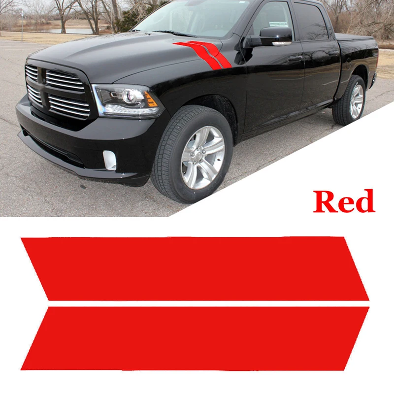 Грузовик автомобиль виниловая наклейка Mark Stripe стикеры капот крыло для Dodge Ram Ford
