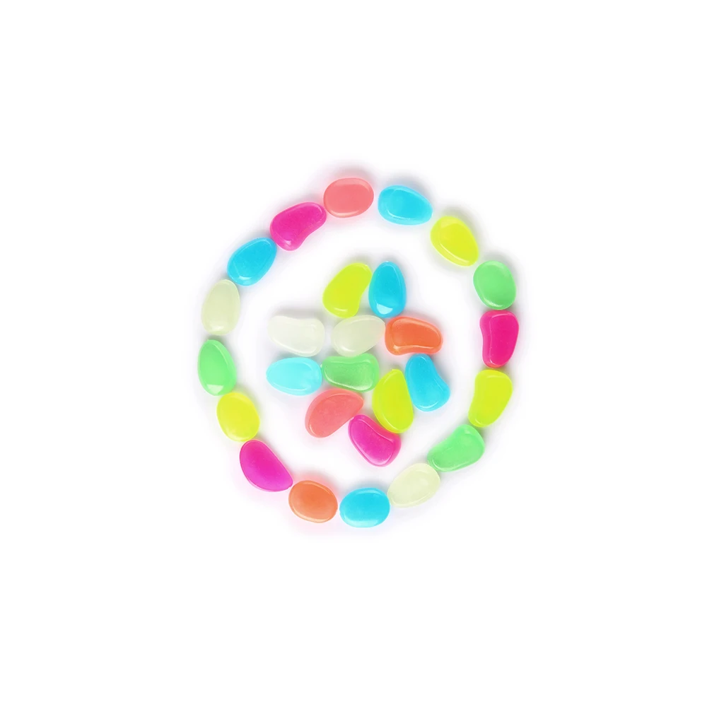 COZZINE 100 шт. галька светящиеся камни светятся в темноте Сад Аквариум DIY украшения