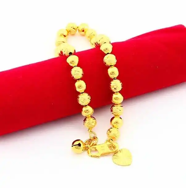 KITEAL 925 Горячие Новые 24k золотые женские бусины круглые для свадьбы | Украшения и