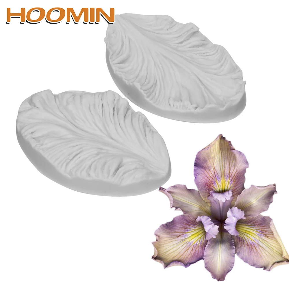 HOOMIN 3D ирис цветочные лепестки тисненая силиконовая форма торт с мастикой сделай