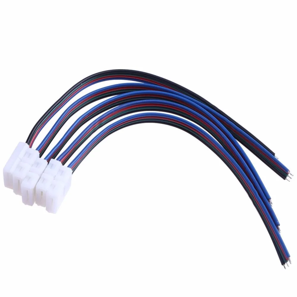 [Seven Neon]free shipping 15cm connector cable with one end clip for 4pin 8mm FPBC board 3528 2835 RGB led strip | Обустройство дома