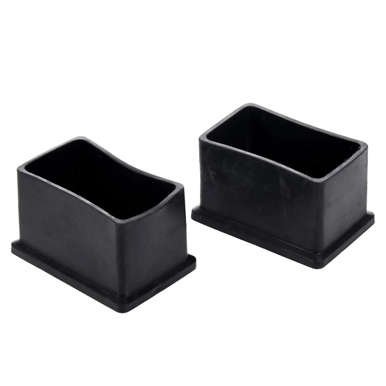 Promotion! Black Furniture Rectangular Leg Protector PVC Soft Glue Foot 30mmx50mm 2Pcs | Мебель