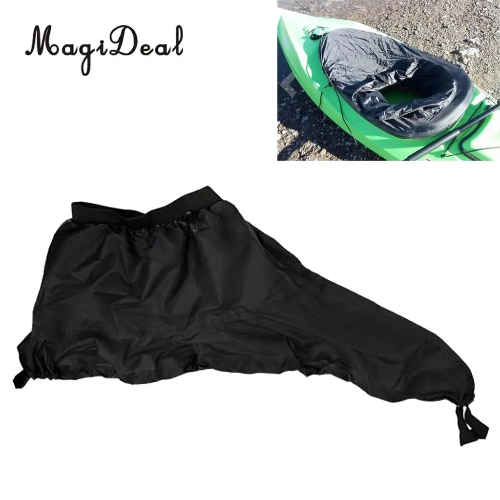 

MagiDeal спрей юбка каяк каноэ колода крышка Sprayskirt Водонепроницаемый хранения черный морской аксессуары для водных видов спорта S/M/L/XL