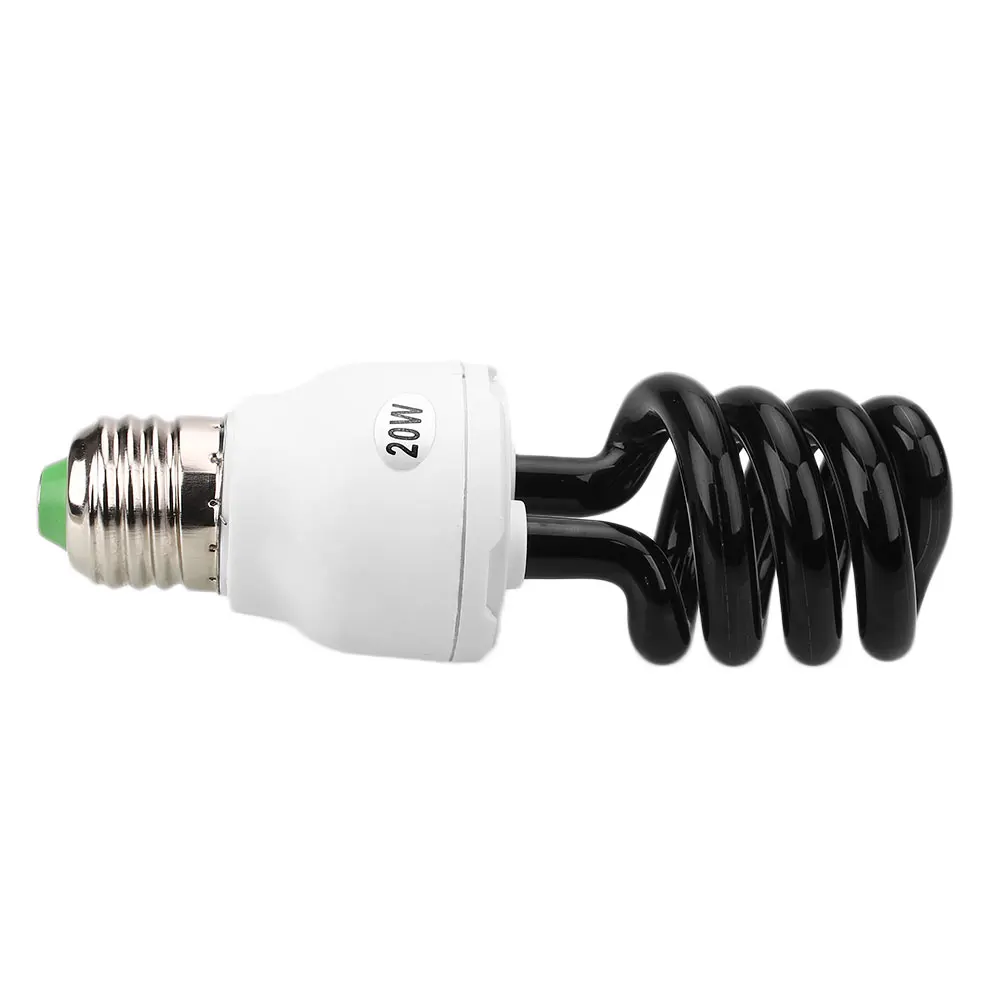 E27 20W UV ультрафиолетовые люминесцентные черный светильник с низким