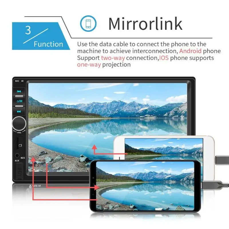 2 din автомобильное радио 7 &quotHD Авторадио мультимедийный плеер сенсорный экран
