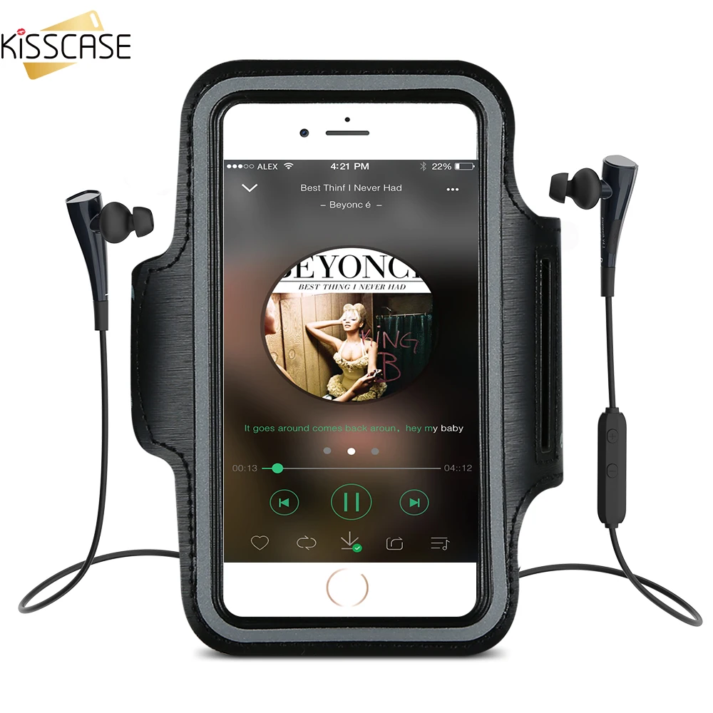 KISSCASE водонепроницаемый спортивный нарукавник для iPhone 6 сумка тренажерного зала