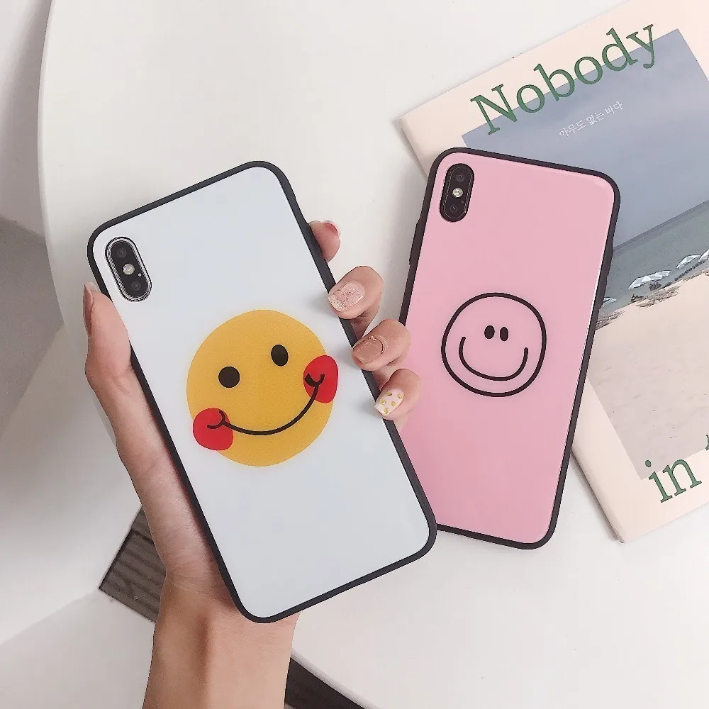Роскошный чехол из закаленного стекла для iPhone 7 8 Plus silion TPU прозрачный желтый X XR XS