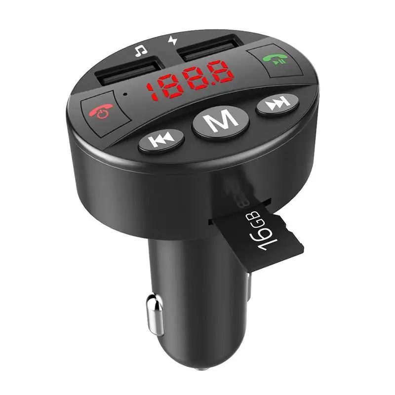 Bluetooth FM Radio Transmitter Car Kit Handsfree Wireless Audio MP3 Music Player Dual USB Charger Adapter U Disk TF Card | Автомобили и
