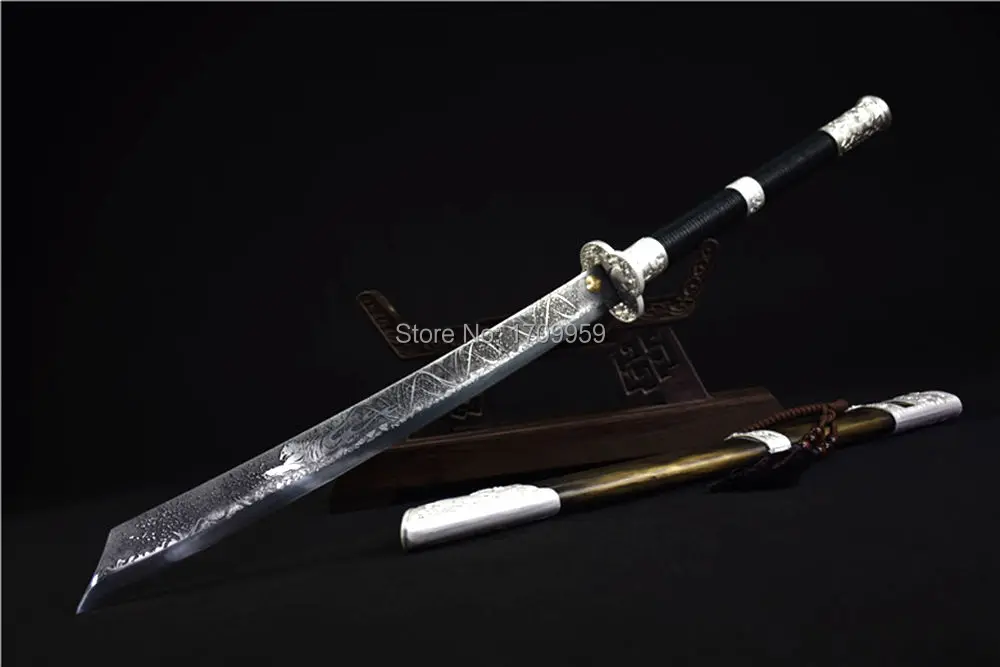 Китайский KungFu Broadsword династии Цин меч Кайлин да дао сильный высокомарганцевый